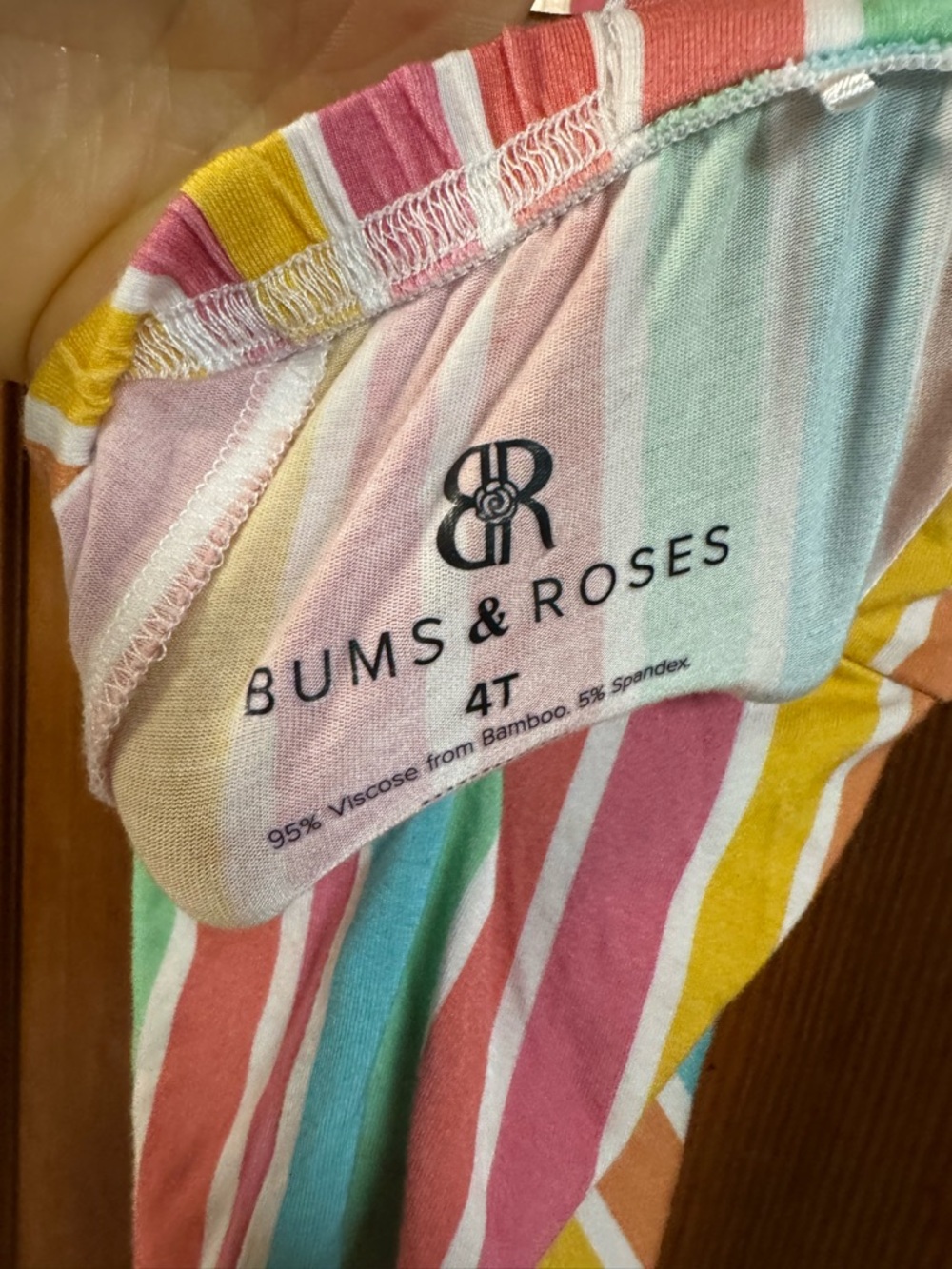 Bums & Roses Striped Backless Romper - Picture 5 of 5